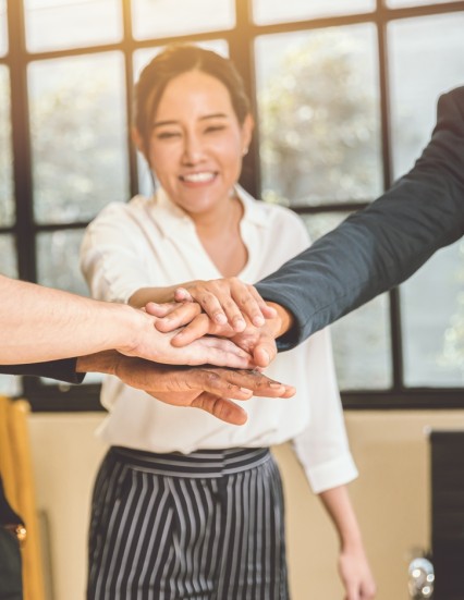 Equipo de empresa unido